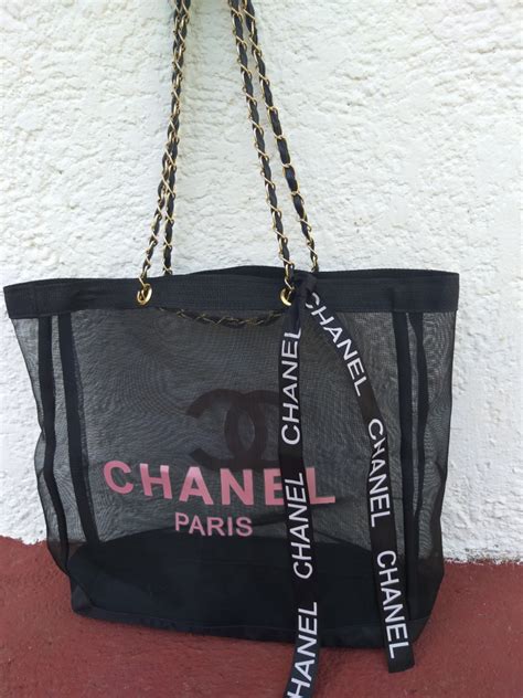 chanel see through tote bag